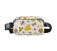 Sweet Honey Bee trendige Gürteltasche für Damen und Herren, Mini-Umhängetasche, Gürteltasche mit verstellbarem Riemen für Reisen, Laufen, Wandern, Süße Honigbiene, 1 size