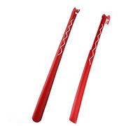 Sweet Soul Kunststoff-Schuhlöffel, Langer Griff, Kunststoff-Schuhlöffel für Damen und Herren, zum An- und Ausziehen von Stiefeln mit komfortablem Griff, Lange Schuhlöffel für Männer und Frauen (rot)