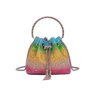 Sweetovo Bling Kristall Strass Geldbörse für Frauen Sparkly Clutch Handtasche Crossbody Tasche für Abend Hochzeit Party Abschlussball, Bunt