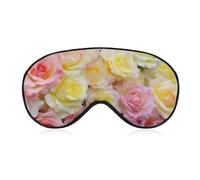 Sweety Gelbe Rose Augenmaske, Seitenschlafmaske, leichte Augenbinde, Schlafmaske, Nasenpolster und Gummiband für Kinder, Frauen und Männer