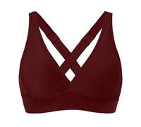Swim Top Bikini Oberteil Padded Swimsuit Schwimmoberteil V Ausschnitt Bikini Damen Push Up Bikini Top Badeanzug Top Sommer Strand Bikini Top Swimsuit Oberteil Sport Swim Oberteil Bra Sport Bikini (XL)