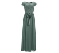 SWING - Abendkleid aus Chiffon mit paillettenbesetztem Spitzenoberteil deep slate - Gr. - 44
