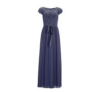 SWING - Abendkleid aus Chiffon mit paillettenbesetztem Spitzenoberteil navy - Gr. - 32
