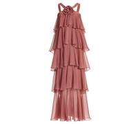 SWING - Abendkleid aus Crinkle Chiffon mit gestuften Volants blush rose, 4OS