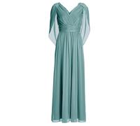 SWING Abendkleid mit integrierter Stola in Petrol, Größe 38