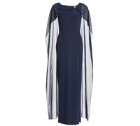 SWING - Abendkleid aus elastischem Crepe Jersey mit Chiffon Cape navy, 4OS