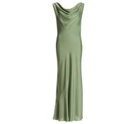 SWING - Abendkleid aus nachhaltigem Satin mit Wasserfall Ausschnitt matcha green - Gr. - 38