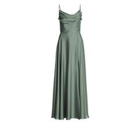 SWING - Abendkleid aus nachhaltigem Satin mit Wasserfall-Ausschnitt und Beinschlitz deep slate - Gr. - 38