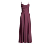 SWING - Abendkleid aus nachhaltigem Satin mit Wasserfall-Ausschnitt und Beinschlitz merlot red - Gr. - 46