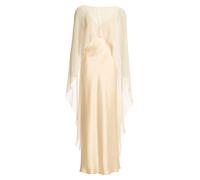 SWING - Abendkleid aus Satin mit abnehmbarem Chiffon Cape champagne beige - Gr. - 36