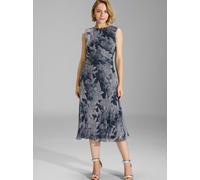 Plissiertes Kleid mit Metallicfäden Blau 38