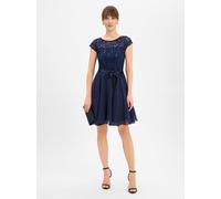 Swing Abendkleid Damen Spitze blau, 42