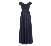 SWING - Abendkleid mit Carmen Ausschnitt aus Jersey Plissee navy - Gr. - 44