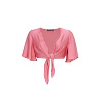 SWING - Bolero-Jacke aus nachhaltigem Satinchiffon melon pink - Gr. - 46