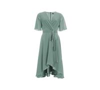 SWING - Chiffon Kleid in Wickel Optik mit Vokuhila Saum soft green - Gr. - 44