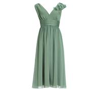 SWING - Cocktailkleid aus Crinkle Chiffon mit Volant Detail pistachio green - Gr. - 38