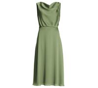 SWING - Cocktailkleid aus gehämmertem Satin mit Wasserfall Ausschnitt matcha green, 4OS