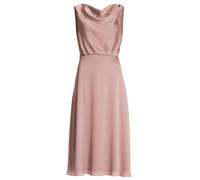 SWING - Cocktailkleid aus gehämmertem Satin mit Wasserfall Ausschnitt vintage pink - Gr. - 34