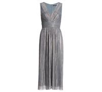 SWING - Cocktailkleid aus glänzendem Plissee Jersey mit V-Ausschnitt ice blue/gold - Gr. - 38
