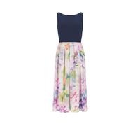 SWING - Cocktailkleid aus Material Mix navy / multi - Gr. - 38