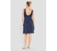 SWING - Cocktailkleid aus Materialmix navy - Gr. - 38