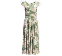 SWING - Cocktailkleid aus Mesh mit geraffter Korsage khaki green/multi - Gr. - 36