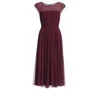 SWING - Cocktailkleid aus Mesh mit geraffter Korsage merlot red - Gr. - 34