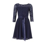 SWING - Cocktailkleid aus Paillettenspitze mit Chiffonrock navy - Gr. - 36