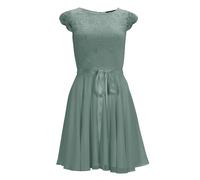 Cocktailkleid aus Spitze und Chiffon Blau 40