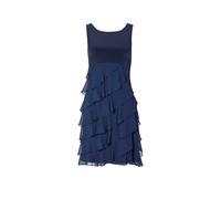 Swing Cocktailkleid Olivia – knielang, Volants, Materialmix, marine – Gr. 36