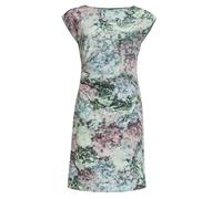 SWING - Etui Kleid aus floral bedrucktem Scuba mit Drapierung deep slate / multi - Gr. - 38