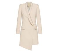 Swing Fashion Damen Kleid Elegant | Business Kleider | Etuikleider | Festliches Kleid | Partykleid | Cocktailkleider | Minikleid | Abendkleid | Langarmleid | V-Ausschnitt | Kurze | Beige | 38