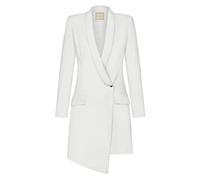 Swing Fashion Damen Kleid Elegant | Business Kleider | Etuikleider | Festliches Kleid | Partykleid | Cocktailkleider | Minikleid | Abendkleid | Langarmleid | V-Ausschnitt | Kurze | Weiß | 38