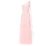 Swing Fashion Women's Ingrid Damen | Elegantes Abendkleid | Ballkleid | Chiffonkleid Lang | Brautjungfernkleid | Cocktailkleid | Maxikleid | EIN Schulter Kleid | Puderrosa | 40 (L)