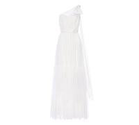 Swing Fashion Women's Ingrid Hochzeitskleid | Elegantes Abendkleid | Ballkleid Hochzeit | Chiffonkleid Lang | Brautjungfernkleid | Cocktailkleid | Maxikleid | EIN Schulter Kleid | Weiß | 36 (S)