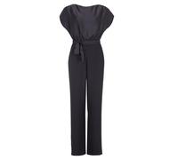 Swing Jumpsuit aus Material-Mix, Größe:34, Farbe:Black
