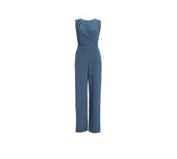 Swing Jumpsuit mit Rundhalsausschnitt und Raffungen in Blau, Größe 40