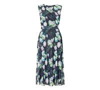 Swing Kleid aus bedrucktem Mesh – Navy/Multi – Größe 48