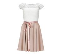 SWING Cocktailkleid mit Spitzenbesatz in Altrosa, Größe 44