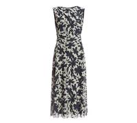 SWING - Midi Kleid aus weichem Mesh navy / ivory - Gr. - 42