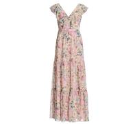 SWING - Maxikleid aus floral bedrucktem Chiffon mit Rüschen und Volants rose/multi - Gr. - 42