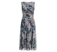 SWING - Midi Kleid mit diagonaler Drapierung aus bedrucktem Plissee Jersey mauve / multi, 4OS