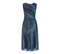 Swing Abendkleid Plissiert mit Metallicfäden Damen Marine Größe 44