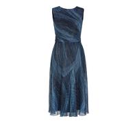 SWING - Plissiertes Kleid mit Metallicfäden azure blue - Gr. - 34