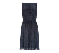 SWING - Plissiertes Metallickleid mit Taillenpasse navy - Gr. - 42