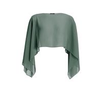 SWING - Schlupf-Stola aus Chiffon mit Ärmelschlitzen dep slate - Gr. - S