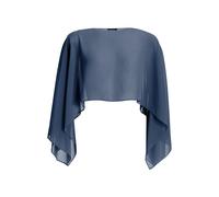 SWING - Schlupf-Stola aus Chiffon mit Ärmelschlitzen timeless blue - Gr. - M