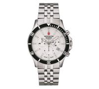 Swiss Alpine Military Herren Uhr Chronograph Analog Quarz 7022.9132SAM Edelstahl