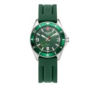 Swiss Alpine Military Herrenuhr Sierra 7034.1834SAM Analog-Quarz Silikon 42 mm silber-grün