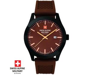 Swiss Alpine Military by Grovana 7055.1876 braun schwarz Silikon Herren Uhr NEU
